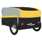vidaXL Remolque para bicicleta hierro negro y amarillo 45 kg vidaXL Remolque para bicicleta hierro negro y amarillo 45 kg
