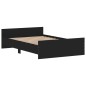vidaXL Estructura de cama con cabecero piecero negro 120x200 cm vidaXL Estructura de cama con cabecero piecero negro 120x200 cm