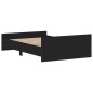 vidaXL Estructura de cama con cabecero piecero negro 120x200 cm vidaXL Estructura de cama con cabecero piecero negro 120x200 cm
