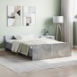vidaXL Estructura de cama con cabecero piecero gris hormigón 120x200cm vidaXL Estructura de cama con cabecero piecero gris hormigón 120x200cm