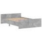 vidaXL Estructura de cama con cabecero piecero gris hormigón 120x200cm vidaXL Estructura de cama con cabecero piecero gris hormigón 120x200cm