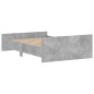 vidaXL Estructura de cama con cabecero piecero gris hormigón 120x200cm vidaXL Estructura de cama con cabecero piecero gris hormigón 120x200cm