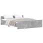 vidaXL Estructura de cama con cabecero piecero gris hormigón 150x200cm vidaXL Estructura de cama con cabecero piecero gris hormigón 150x200cm