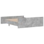 vidaXL Estructura de cama con cabecero piecero gris hormigón 150x200cm vidaXL Estructura de cama con cabecero piecero gris hormigón 150x200cm
