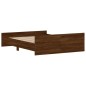vidaXL Estructura de cama con cabecero piecero roble marrón 150x200 cm vidaXL Estructura de cama con cabecero piecero roble marrón 150x200 cm