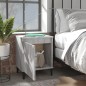 vidaXL Mesita de noche con patas de metal gris Sonoma 40x30x50 cm vidaXL Mesita de noche con patas de metal gris Sonoma 40x30x50 cm