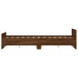 vidaXL Estructura de cama con cabecero piecero roble marrón 135x190cm vidaXL Estructura de cama con cabecero piecero roble marrón 135x190cm