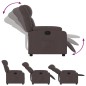vidaXL Sillón reclinable de tela marrón oscuro vidaXL Sillón reclinable de tela marrón oscuro