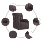 vidaXL Sillón reclinable de tela marrón oscuro vidaXL Sillón reclinable de tela marrón oscuro