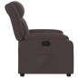vidaXL Sillón reclinable de tela marrón oscuro vidaXL Sillón reclinable de tela marrón oscuro