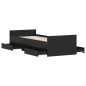 vidaXL Estructura de cama con cabecero piecero negro 75x190 cm vidaXL Estructura de cama con cabecero piecero negro 75x190 cm