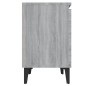 vidaXL Mesita de noche con patas de metal gris Sonoma 40x30x50 cm vidaXL Mesita de noche con patas de metal gris Sonoma 40x30x50 cm