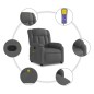 vidaXL Sillón de masaje reclinable de tela gris oscuro vidaXL Sillón de masaje reclinable de tela gris oscuro
