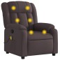 vidaXL Sillón de masaje reclinable de tela marrón oscuro vidaXL Sillón de masaje reclinable de tela marrón oscuro