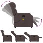vidaXL Sillón de masaje reclinable de tela marrón oscuro vidaXL Sillón de masaje reclinable de tela marrón oscuro