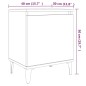 vidaXL Mesita de noche con patas de metal gris Sonoma 40x30x50 cm vidaXL Mesita de noche con patas de metal gris Sonoma 40x30x50 cm