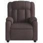 vidaXL Sillón de masaje reclinable de tela marrón oscuro vidaXL Sillón de masaje reclinable de tela marrón oscuro