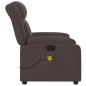 vidaXL Sillón de masaje reclinable de tela marrón oscuro vidaXL Sillón de masaje reclinable de tela marrón oscuro