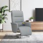 vidaXL Sillón reclinable de masaje con reposapiés tela gris claro vidaXL Sillón reclinable de masaje con reposapiés tela gris claro