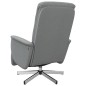 vidaXL Sillón reclinable de masaje con reposapiés tela gris claro vidaXL Sillón reclinable de masaje con reposapiés tela gris claro