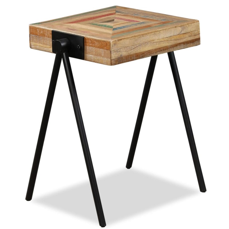 vidaXL Mesita auxiliar de madera de teca reciclada 