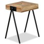 vidaXL Mesita auxiliar de madera de teca reciclada 