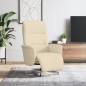 vidaXL Sillón reclinable con reposapiés tela color crema vidaXL Sillón reclinable con reposapiés tela color crema