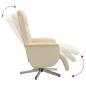 vidaXL Sillón reclinable con reposapiés tela color crema vidaXL Sillón reclinable con reposapiés tela color crema