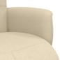 vidaXL Sillón reclinable con reposapiés tela color crema vidaXL Sillón reclinable con reposapiés tela color crema