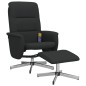 vidaXL Sillón reclinable de masaje con reposapiés tela negro vidaXL Sillón reclinable de masaje con reposapiés tela negro