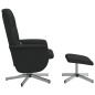 vidaXL Sillón reclinable de masaje con reposapiés tela negro vidaXL Sillón reclinable de masaje con reposapiés tela negro