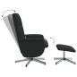 vidaXL Sillón reclinable de masaje con reposapiés tela negro vidaXL Sillón reclinable de masaje con reposapiés tela negro