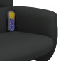 vidaXL Sillón reclinable de masaje con reposapiés tela negro vidaXL Sillón reclinable de masaje con reposapiés tela negro