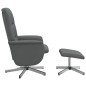 vidaXL Sillón reclinable con reposapiés tela gris oscuro vidaXL Sillón reclinable con reposapiés tela gris oscuro