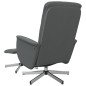 vidaXL Sillón reclinable con reposapiés tela gris oscuro vidaXL Sillón reclinable con reposapiés tela gris oscuro