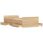 vidaXL Estructura de cama con cabecero piecero roble Sonoma 90x200 cm vidaXL Estructura de cama con cabecero piecero roble Sonoma 90x200 cm