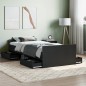vidaXL Estructura de cama con cabecero piecero negro 90x190 cm vidaXL Estructura de cama con cabecero piecero negro 90x190 cm