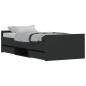vidaXL Estructura de cama con cabecero piecero negro 90x190 cm vidaXL Estructura de cama con cabecero piecero negro 90x190 cm