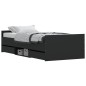 vidaXL Estructura de cama con cabecero piecero negro 90x190 cm vidaXL Estructura de cama con cabecero piecero negro 90x190 cm