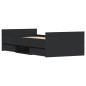 vidaXL Estructura de cama con cabecero piecero negro 90x190 cm vidaXL Estructura de cama con cabecero piecero negro 90x190 cm