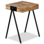 vidaXL Mesita auxiliar de madera de teca reciclada 