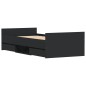vidaXL Estructura de cama con cabecero piecero negro 90x190 cm vidaXL Estructura de cama con cabecero piecero negro 90x190 cm