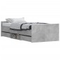 vidaXL Estructura de cama con cabecero piecero gris hormigón 90x190cm vidaXL Estructura de cama con cabecero piecero gris hormigón 90x190cm