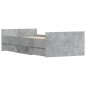 vidaXL Estructura de cama con cabecero piecero gris hormigón 90x190cm vidaXL Estructura de cama con cabecero piecero gris hormigón 90x190cm