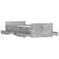 vidaXL Estructura de cama con cabecero piecero gris hormigón 90x190cm vidaXL Estructura de cama con cabecero piecero gris hormigón 90x190cm