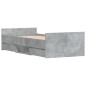 vidaXL Estructura de cama con cabecero piecero gris hormigón 90x190cm vidaXL Estructura de cama con cabecero piecero gris hormigón 90x190cm