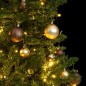 vidaXL Árbol de Navidad artificial con bisagras 150 LED y bolas 150 cm vidaXL Árbol de Navidad artificial con bisagras 150 LED y bolas 150 cm