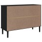 vidaXL Aparador SENJA aspecto de ratán madera pino negro 112x40x80 cm vidaXL Aparador SENJA aspecto de ratán madera pino negro 112x40x80 cm