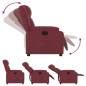 vidaXL Sillón reclinable de tela rojo tinto vidaXL Sillón reclinable de tela rojo tinto