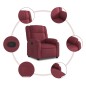vidaXL Sillón reclinable de tela rojo tinto vidaXL Sillón reclinable de tela rojo tinto